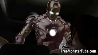 Foxy 3D brunette getting fucked hard by Iron Man1-high 2