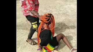 BONDAGE SEX: Naija beauty as a sex slave to a crazy man who treats her like an animal.  A must watch