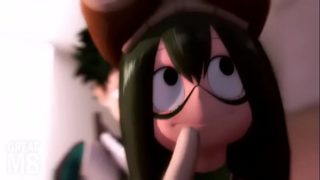 My Hero Academy: Tsuyu Asui having sex with Izuku Midoriya [SFM With Sound]