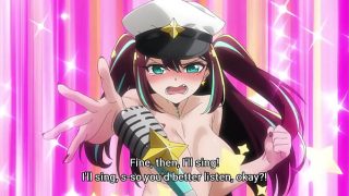 Mahou Shoujo ni Akogarete (H Anime) ENF CMNF MMD: The brunette girl performs completely naked with only the microphone covering her big tits, pussy and ass | /bit.ly/4bxFcsy