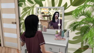 Lesbian stepsisters have sex for the first time, anime