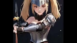 Ai generated anime armor girl
