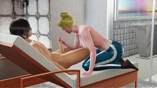 Sexy Helena with Big Tits and Ass in 3D Animation – Hot Handjob for Big Dick on Bed, Intense Wet Big Tits Titfuck with Moans, and Undertable Mouth Fuck Finished with Cum in Mouth – Rule34 Hentai