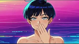 Synthwave Girl Fucks Until She’s Drenched In Cum
