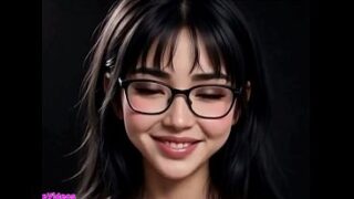Beautiful Chinese girls show her tongue for you, Ai animation